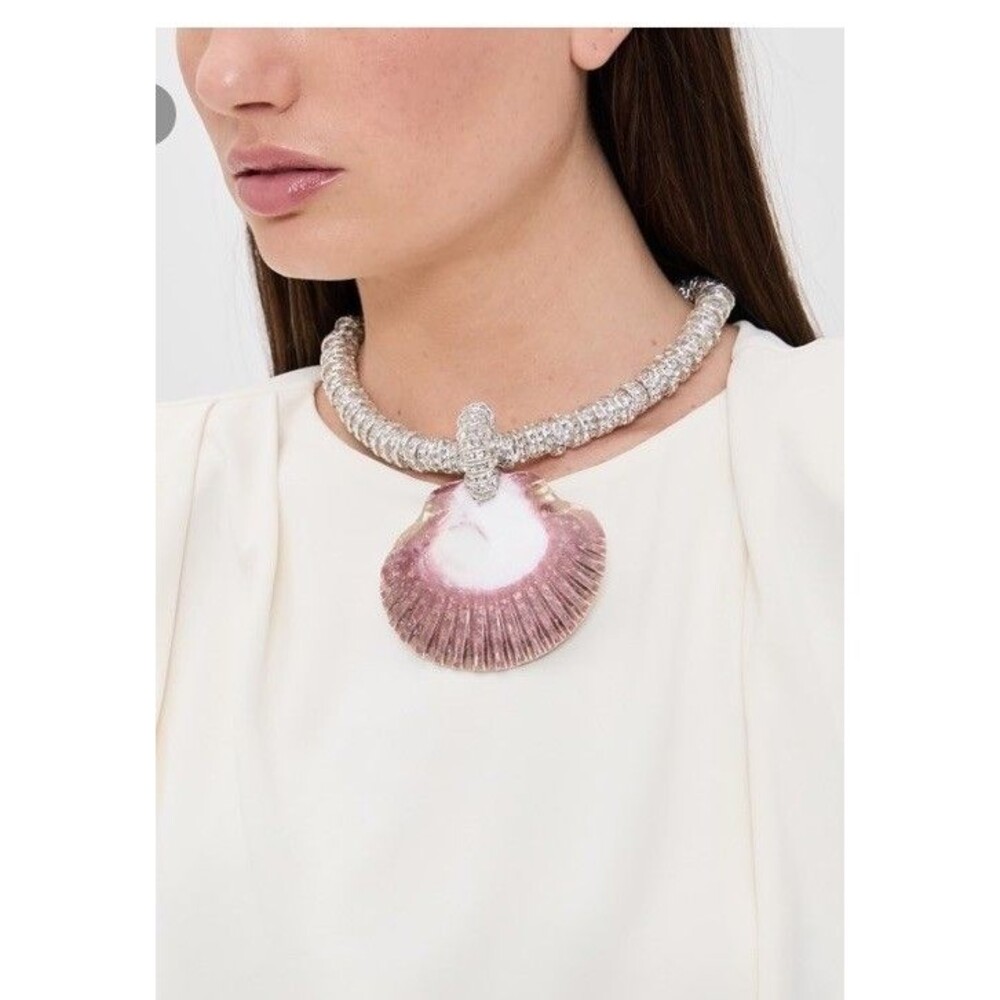 Julietta Islander Necklace in Shell & Silver  NWT